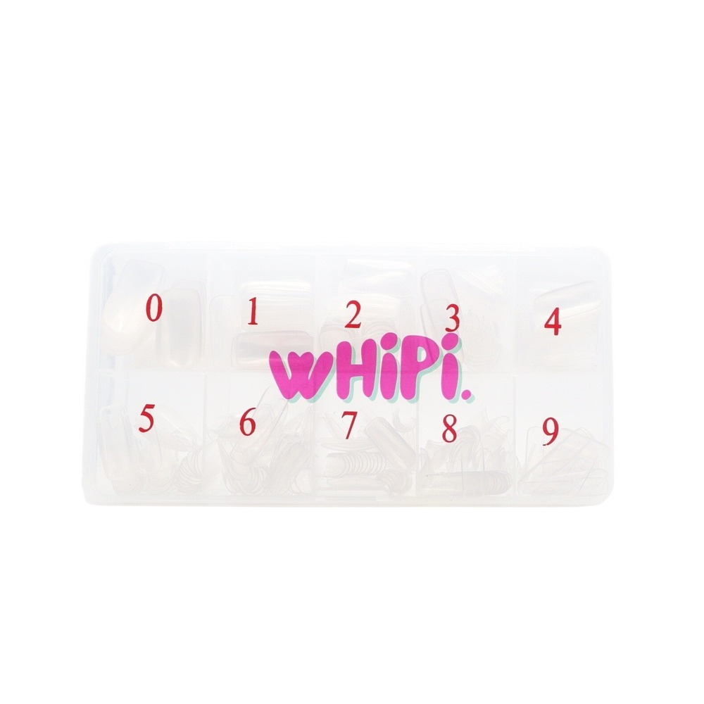 Whipi - Full-Cover Press-On Nails - Clear - 500 Pieces